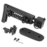 【 5KU 製 】東京マルイ GBB AKM対応 Zenit PT-5 AKストック レプリカ 伸縮＆折り畳み可 可変チークパッド付 アルミ＆ラバー BK ブラック