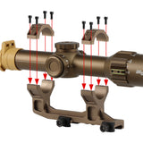 売切り DEのみなので特価【 Holy Warrior製 】GEISSELEタイプ Super Precision 1.93" スコープマウント ハイマウント レプリカ 30mm / 25.4mm径 スコープ対応 高さ約49mm アルミ合金製