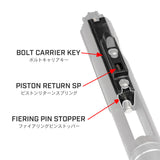 【 Guns Modify 製 】東京マルイ GBB M4シリーズ対応 耐低温 強化ボルトキャリアキー & ファイアリングピンストッパー & ピストンリターンSP セット ( MGG2-126 / MGG2-130 互換 ) [ GM0338 ]