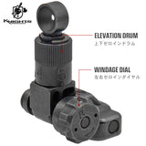 【 Arts Airsoft 製 】KAC正式ライセンス Knight's Armament 200-600M フォールディング フロント & リアサイト セット 高品質スチール & アルミ製 BUIS バックアップサイト