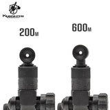 【 Arts Airsoft 製 】KAC正式ライセンス Knight's Armament 200-600M フォールディング フロント & リアサイト セット 高品質スチール & アルミ製 BUIS バックアップサイト
