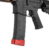 【 CYMA 製 】 電動ガン M4対応 MAGPULタイプ PMAG 220連 ポリマーマガジン & TTI 正式ライセンス ベースパッド セット BK/RED