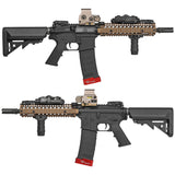 【 CYMA 製 】 電動ガン M4対応 MAGPULタイプ PMAG 220連 ポリマーマガジン & TTI 正式ライセンス ベースパッド セット BK/RED