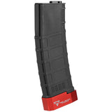 【 CYMA 製 】 電動ガン M4対応 MAGPULタイプ PMAG 220連 ポリマーマガジン & TTI 正式ライセンス ベースパッド セット BK/RED