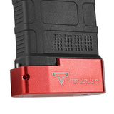 【 CYMA 製 】 電動ガン M4対応 MAGPULタイプ PMAG 220連 ポリマーマガジン & TTI 正式ライセンス ベースパッド セット BK/RED