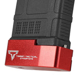 【 CYMA 製 】 電動ガン M4対応 MAGPULタイプ PMAG 220連 ポリマーマガジン & TTI 正式ライセンス ベースパッド セット BK/RED