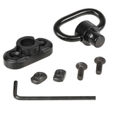 【 METAL 製 】 M-LOK QDスリングマウント ＆ QDスリングスイベル セット アルミ/スチール製 BK ブラック 2ポイント 3ポイント スリング