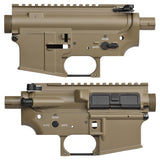 【 E&C 製 】 電動ガン M4シリーズ 対応 無刻印タイプ M4 アルミ フレーム & 外装パーツ セット [ EC-MP001A ] メタルレシーバー アッパー ロアー