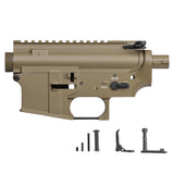 【 E&C 製 】 電動ガン M4シリーズ 対応 無刻印タイプ M4 アルミ フレーム & 外装パーツ セット [ EC-MP001A ] メタルレシーバー アッパー ロアー