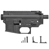【 E&C 製 】 電動ガン M4シリーズ 対応 無刻印タイプ M4 アルミ フレーム & 外装パーツ セット [ EC-MP001A ] メタルレシーバー アッパー ロアー