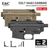 【 E&C 製 】 電動ガン M4シリーズ 対応 コルト 刻印タイプ M4A1 アルミ フレーム & 外装パーツ セット [ EC-MP001C-C ] Colt メタルレシーバー アッパー ロアー