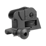 【 E&C 製 】 20mmレール対応 LMT M4 タクティカル リアサイト L8A 亜鉛合金製 ゼロイン ＆ ピープ切替可能 BK ブラック