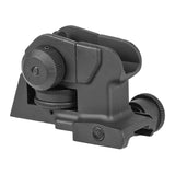 【 E&C 製 】 20mmレール対応 LMT M4 タクティカル リアサイト L8A 亜鉛合金製 ゼロイン ＆ ピープ切替可能 BK ブラック