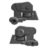【 E&C 製 】 20mmレール対応 LMT M4 タクティカル リアサイト L8A 亜鉛合金製 ゼロイン ＆ ピープ切替可能 BK ブラック