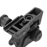【 E&C 製 】 20mmレール対応 LMT M4 タクティカル リアサイト L8A 亜鉛合金製 ゼロイン ＆ ピープ切替可能 BK ブラック
