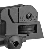 【 E&C 製 】 20mmレール対応 LMT M4 タクティカル リアサイト L8A 亜鉛合金製 ゼロイン ＆ ピープ切替可能 BK ブラック