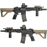 ★東京マルイ GBB M4シリーズ対応 【 MP製 】 ERGO タイプ TACTICAL DELUXE RIFLE GRIP ラバー グリップ 極太サイズ / BK （ MWS/CQBR ブロック1 / MK18 / M4A1 カービン など ）
