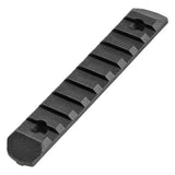 【MP製】 M-LOK & KEYMOD 両方対応 20mm レイルセクション 6種6枚セット (3 / 5 / 7 / 9 / 11 / 13スロット) 取付ナット付 樹脂製 / MP02013