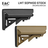 【 E&C 製 】M4シリーズ対応 強化ポリマー製 LMT SOPMODストック レプリカ クレーンストック ソップモッド