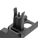 【 E&C 製 】 20mmレール 対応 Knights Armament KAC M4 フォールディング フロントサイト レプリカ 上下ゼロイン可能 金属製 BUIS / BK ブラック