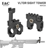 【 E&C 製 】 VLTOR VST サイトタワー ガスブロック レプリカ クランプオン式 QDスリングスイベル付き 亜鉛合金製 フロントサイト内蔵
