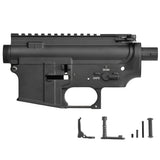 【 E&C 製 】 電動ガン QDメカボックス V2 対応 無刻印タイプ M4/M16 QDV2 アルミフレーム & 外装パーツ セット [ EC-MP128 ] メタルレシーバー アッパー ロアー