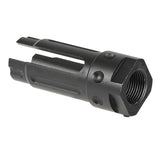 【 E&C 製 】 14mm逆ネジ 対応 Knights Armament KAC QDC 3Prong フラッシュハイダー レプリカ アルミ合金製 BK ブラック