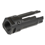 【 E&C 製 】 14mm逆ネジ 対応 Knights Armament KAC QDC 3Prong フラッシュハイダー レプリカ アルミ合金製 BK ブラック
