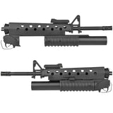 【 E&C 製 】 電動ガン M4/M16シリーズ 対応 M16A3 & M203 グレネードランチャー フロントコンバージョンキット (HOPチャンバー、インナーバレル付き） / BK ブラック