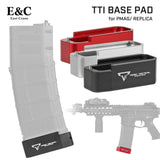 【 E&C 製 】M4 PMAGシリーズ対応 TTI マガジンエクステンション マガジンバンパー レプリカ CNCアルミ合金製 / RED レッド [MP183]