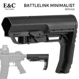 【 E&C 製 】 M4シリーズ対応 MFT BATTLELINK MINIMALIST カービンストック レプリカ 軽量ポリマー樹脂 QDスリングホール ＆ ラバーバットパッド付