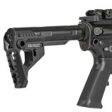 【 E&C 製 】電動ガン M4 / M16 シリーズ対応 SI ピットストック & レシーバーエクステンション セット レプリカ CNCアルミ合金製 BK ブラック