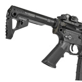 【 E&C 製 】電動ガン M4 / M16 シリーズ対応 SI ピットストック & レシーバーエクステンション セット レプリカ CNCアルミ合金製 BK ブラック