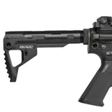 【 E&C 製 】電動ガン M4 / M16 シリーズ対応 SI ピットストック & レシーバーエクステンション セット レプリカ CNCアルミ合金製 BK ブラック