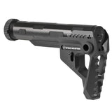 【 E&C 製 】電動ガン M4 / M16 シリーズ対応 SI ピットストック & レシーバーエクステンション セット レプリカ CNCアルミ合金製 BK ブラック