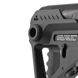 【 E&C 製 】電動ガン M4 / M16 シリーズ対応 SI ピットストック & レシーバーエクステンション セット レプリカ CNCアルミ合金製 BK ブラック
