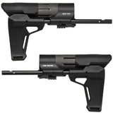 【 E&C 製 】電動ガン M4 シリーズ対応 SI PDW スタビライザー ブレース レプリカ 複合素材 (スチール/アルミ/樹脂/ゴム) / BK ブラック