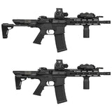 【 E&C 製 】電動ガン M4 シリーズ対応 SI PDW スタビライザー ブレース レプリカ 複合素材 (スチール/アルミ/樹脂/ゴム) / BK ブラック