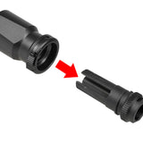 【 E&C 製 】 14mm逆ネジ 対応 AAC BLACKOUT 51T フラッシュハイダー & BLASTOUT ブラストシールド レプリカ セット ブラストダイバータ アルミ合金製