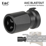 【 E&C 製 】 14mm逆ネジ 対応 AAC BLACKOUT 51T フラッシュハイダー & BLASTOUT ブラストシールド レプリカ セット ブラストダイバータ アルミ合金製