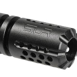 【 E&C 製 】 14mm逆ネジ 対応 SLR Synergy Mini Comp 5.56 コンペンセイター レプリカ アルミ合金製 / BK ブラック