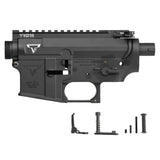 【 E&C 製 】 電動ガン M4シリーズ 対応 TTI TR-1 メタルフレーム & 外装パーツ セット リアル刻印入り アルミ合金製 メタルレシーバー アッパー ロアー