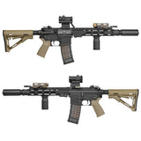 【 5KU 製 】14mm逆ネジ対応 KAC QDC/CRS-PRT サプレッサー ＆ シュラウド レプリカセット アルミ合金製 ハードアナダイズド仕上げ
