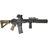 【 5KU 製 】14mm逆ネジ対応 KAC QDC/CRS-PRT サプレッサー ＆ シュラウド レプリカセット アルミ合金製 ハードアナダイズド仕上げ