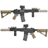 【 5KU 製 】14mm逆ネジ対応 KAC QDC/CRS-PRT サプレッサー ＆ シュラウド レプリカセット アルミ合金製 ハードアナダイズド仕上げ