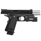 【 E&C 製 】 GBB ハイキャパ シリーズ対応 メタル アウターバレル 11mm正ネジ(メス)搭載 亜鉛合金製 ステンレスシルバー