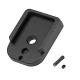 【 E&C 製 】東京マルイ GBB ハイキャパ シリーズ対応 金属製 フラット マガジンバンパー アルミ合金 BK ブラック