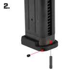 【 E&C 製 】東京マルイ GBB ハイキャパ シリーズ対応 金属製 フラット マガジンバンパー アルミ合金 BK ブラック