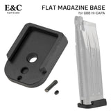 【 E&C 製 】東京マルイ GBB ハイキャパ シリーズ対応 金属製 フラット マガジンバンパー アルミ合金 BK ブラック