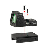 ★大光量レティクル搭載 2025ver★【 Holy Warrior 製 】Trijicon RMR ドットサイト アルミニウム合金製 マウント2種 セット / BK(ブラック)